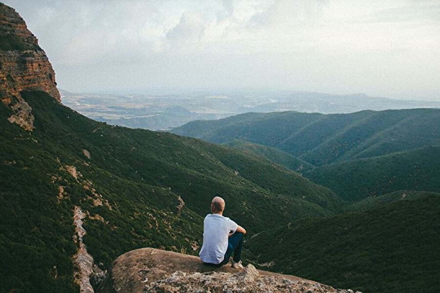 man at wilderness